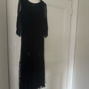Elegant Black Sheer Dress